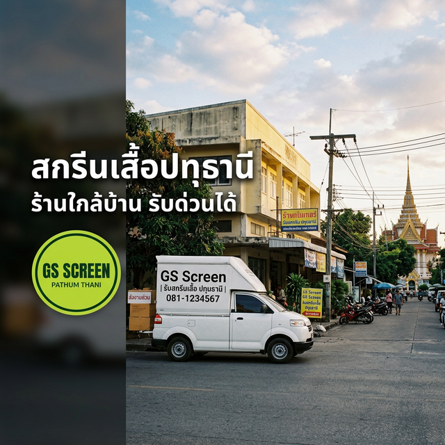 สกรีนเสื้อ ปทุมธานี รังสิต ลำลูกกา ส่งด่วนทั่วจังหวัด