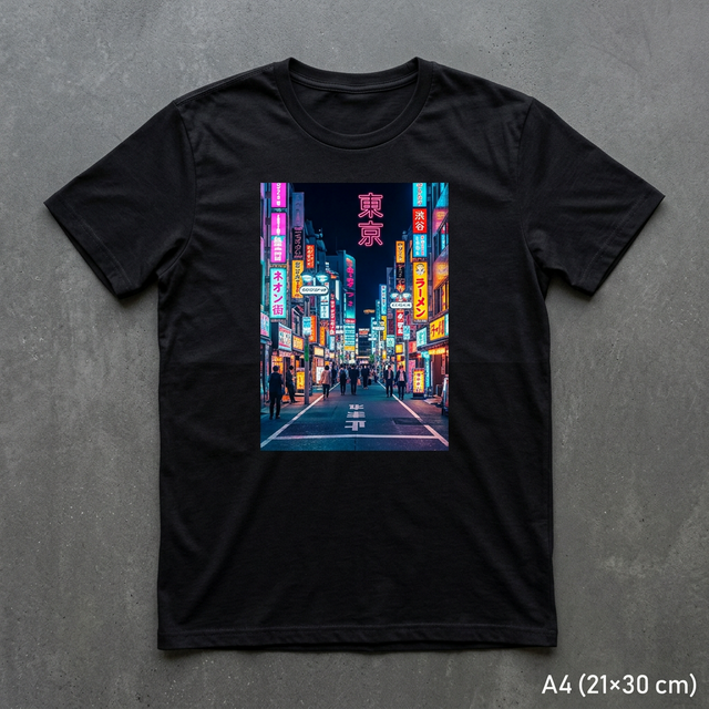 สกรีนเสื้อ DTG ขนาด A4 เสื้อดำ สีเข้ม