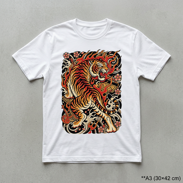 สกรีนเสื้อ DTG ขนาด A3 Full Print เสื้อสีขาว