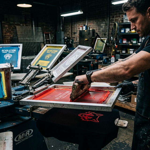 สกรีนเสื้อบล็อกยาง Silkscreen GS Screen